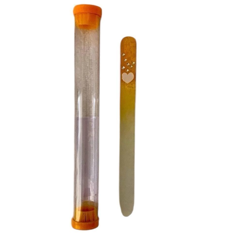 NWOT Glass fingernail file medium grit in plastic sleeve